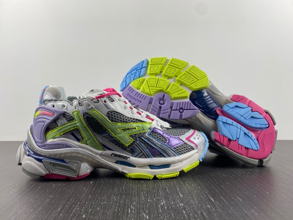 Balenciaga runner purple green