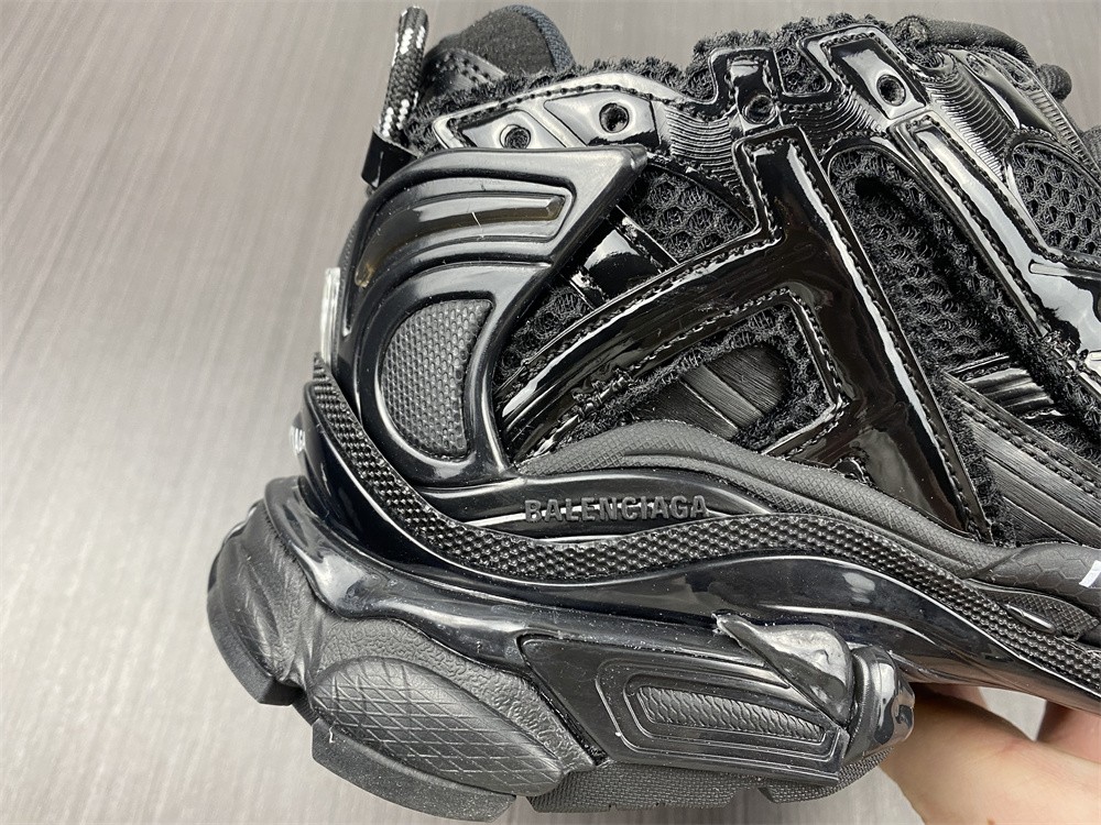 BALENCIAGA Mesh Rubber Monocolor Womens Runner Sneakers