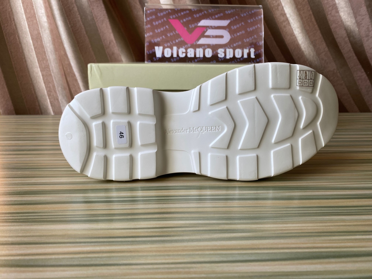 Alexander McQueen Tread Slick Lace Up Boot Black White