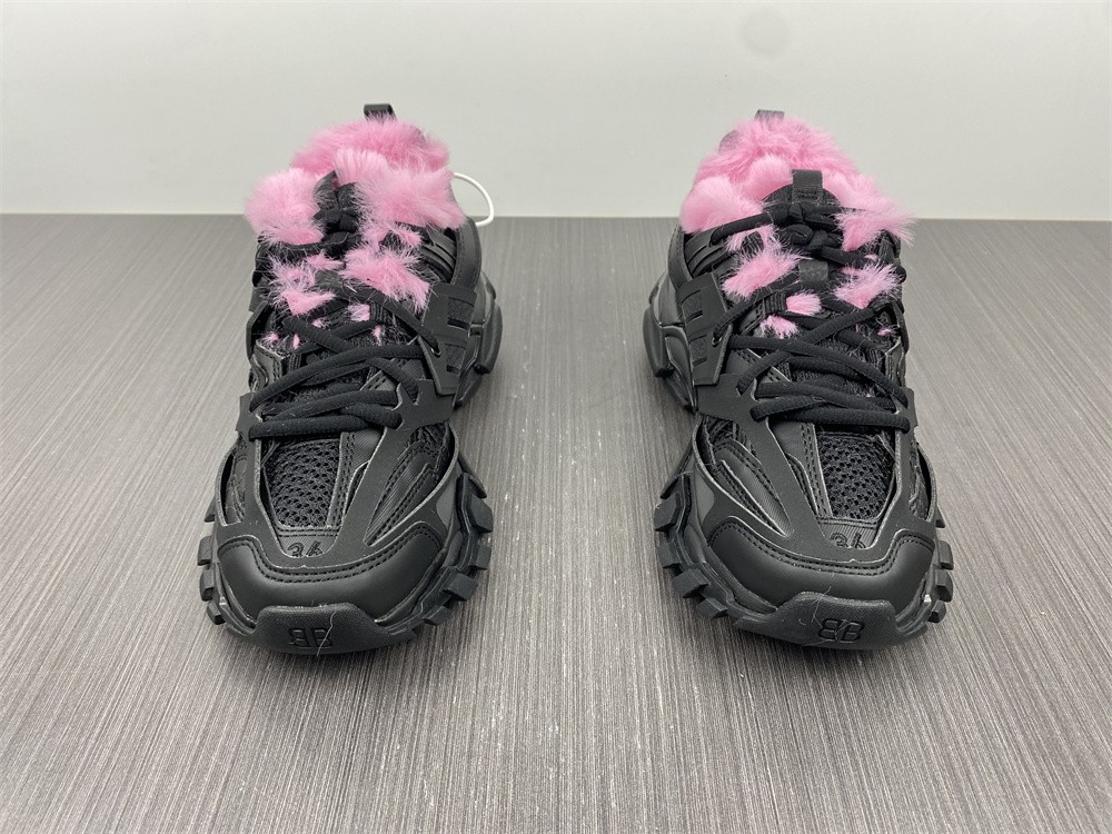 Balenciaga Track Fur Black/Pink 668555 W3CQ6 1050
