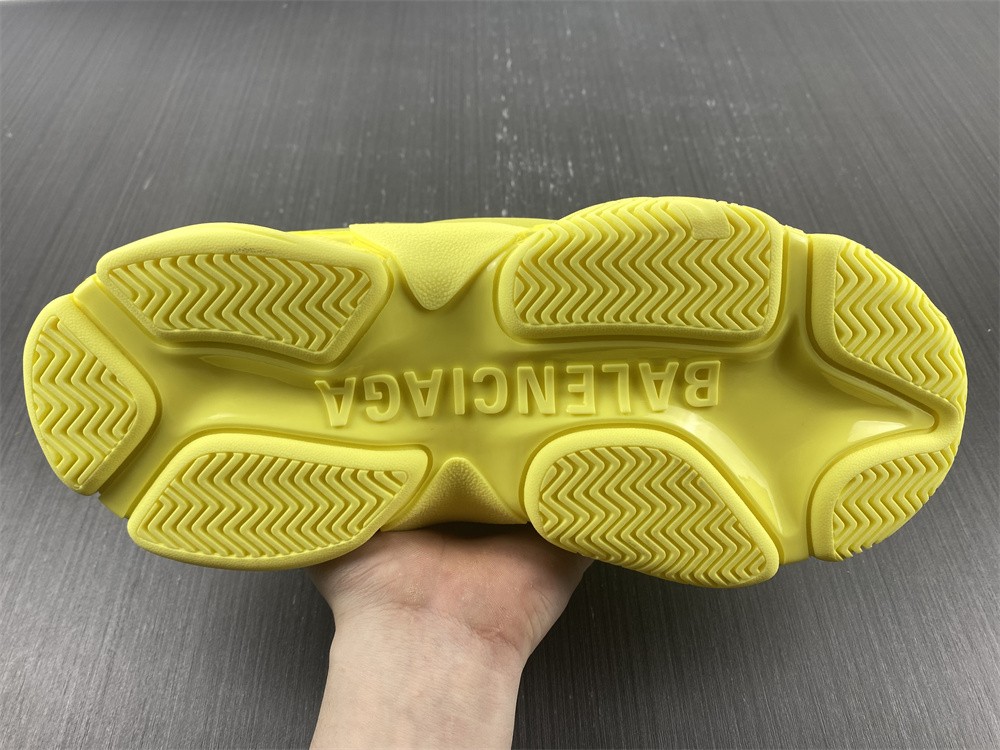 BALENCIAGA Triple S Platform Round Toe Lace-up Casual Style Plain Logo