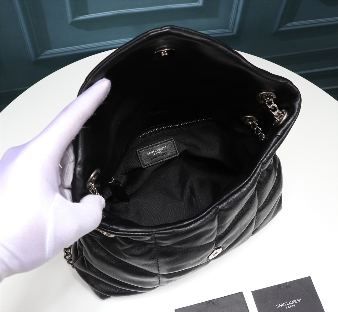 YSL LOULOU PUFFER 577476 (2) 29x17x11cm