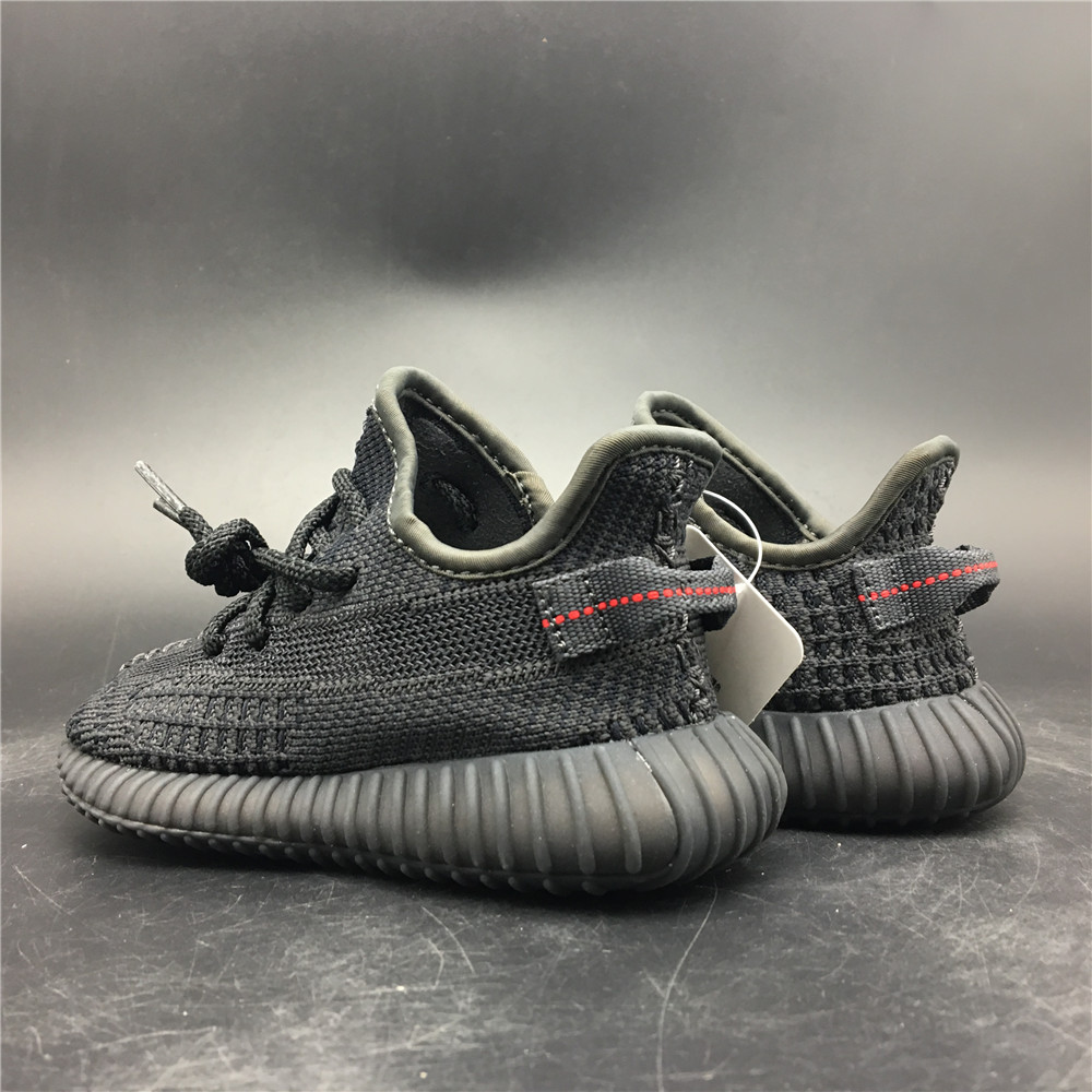 Yeezy Boost 350 V2 Black (Non-Reflective) (Kids)