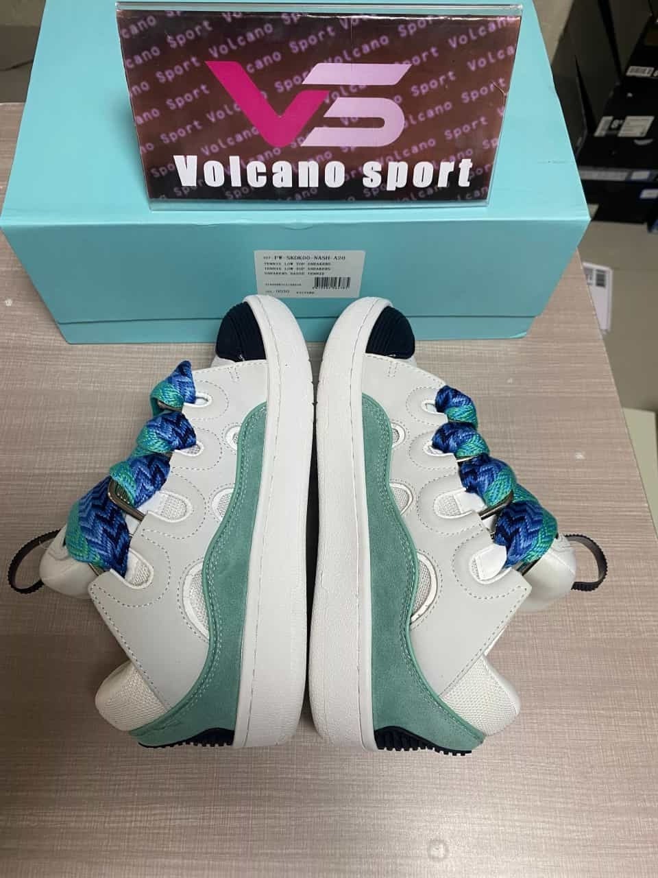 Lanvin Curb Sneaker White Blue