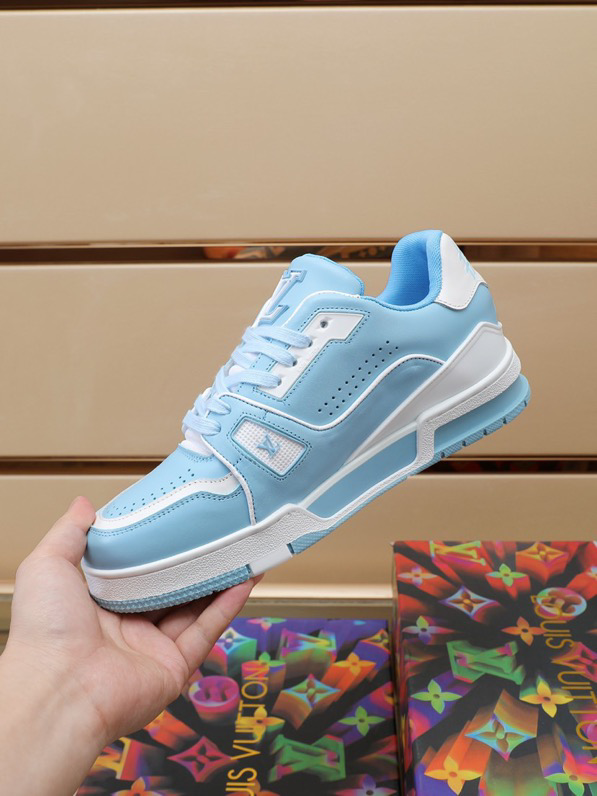 Louis Vuitton LV Trainer #54 Light Blue White