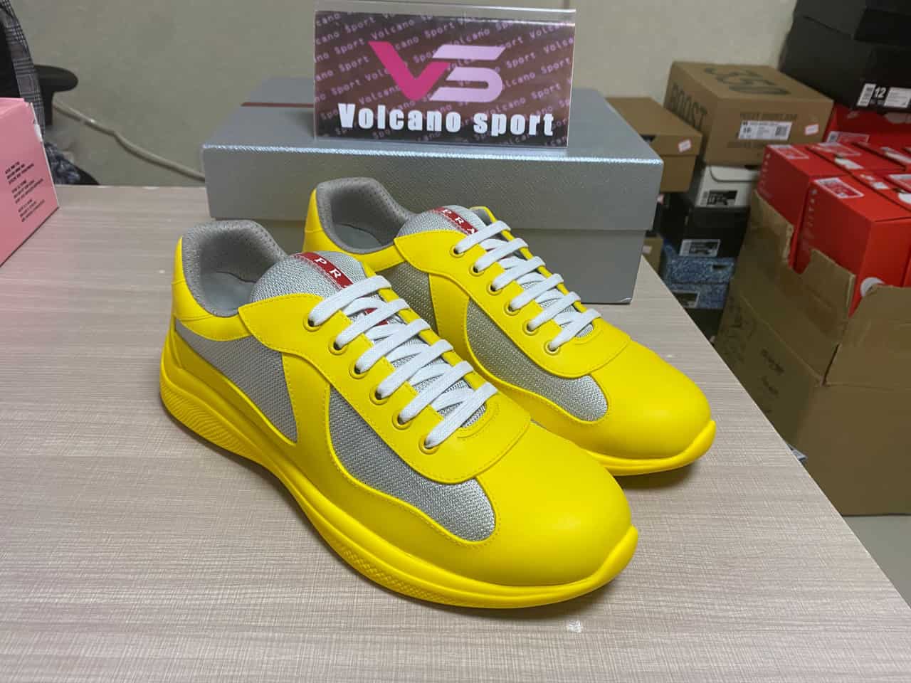 Prada America's Cup Soft rubber and bike fabric sneakers