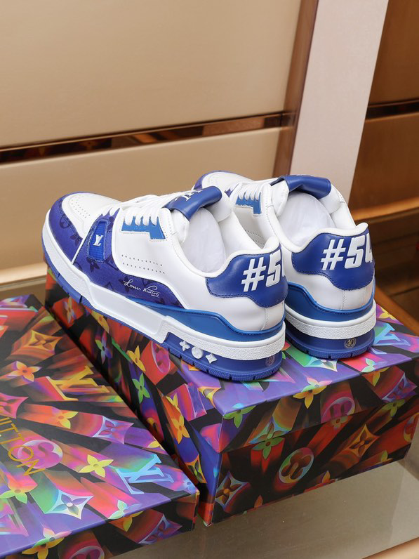 Louis Vuitton Trainer Bule White