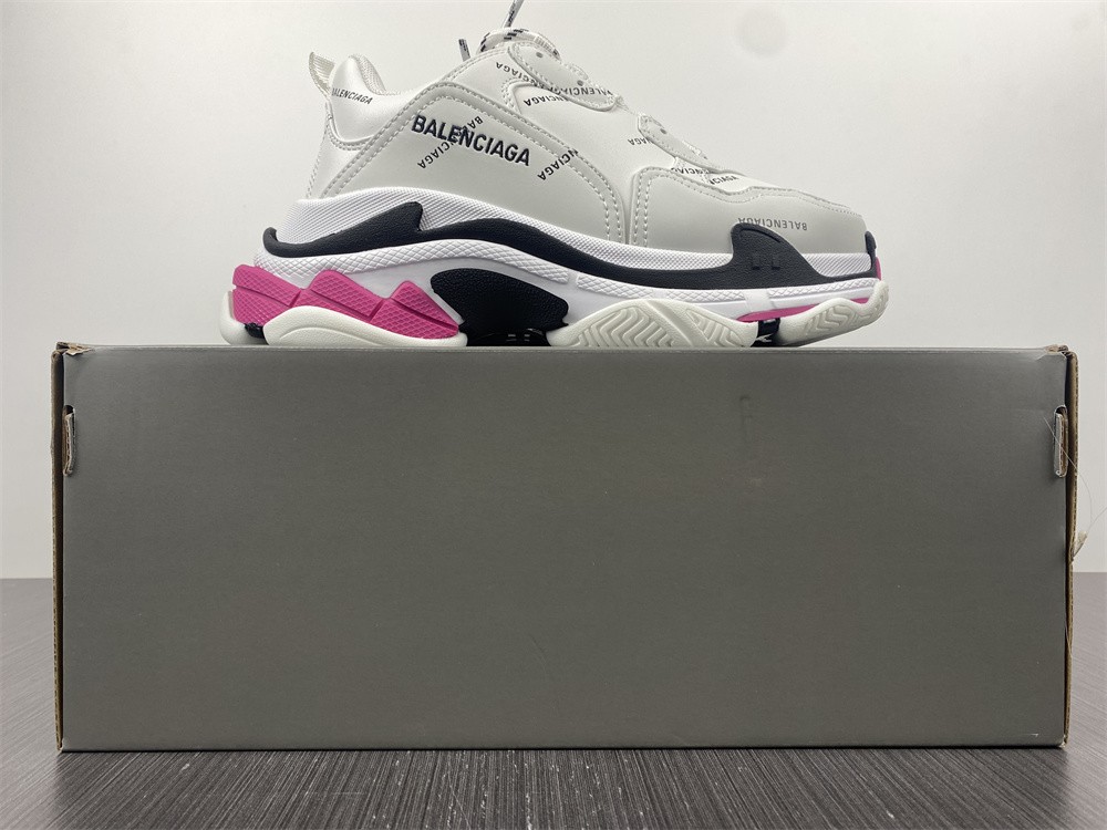 Balenciaga Triple S Letter White Rose Red