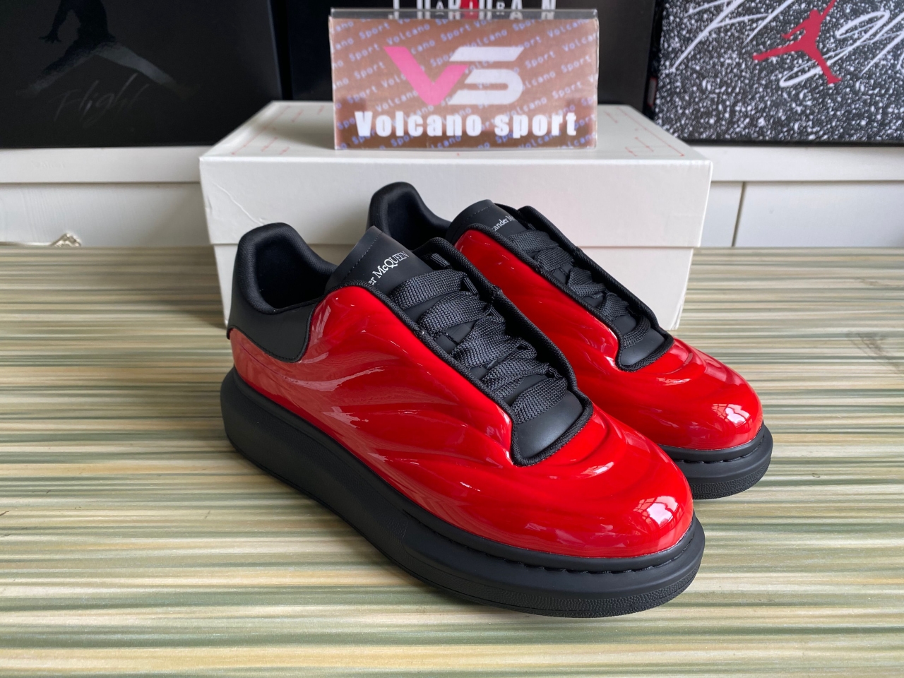 Alexander McQueen Oversized Gloss Red