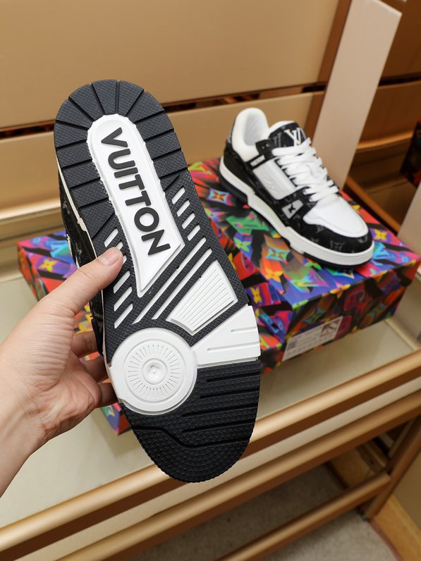 Louis Vuitton LV Trainer White Black White