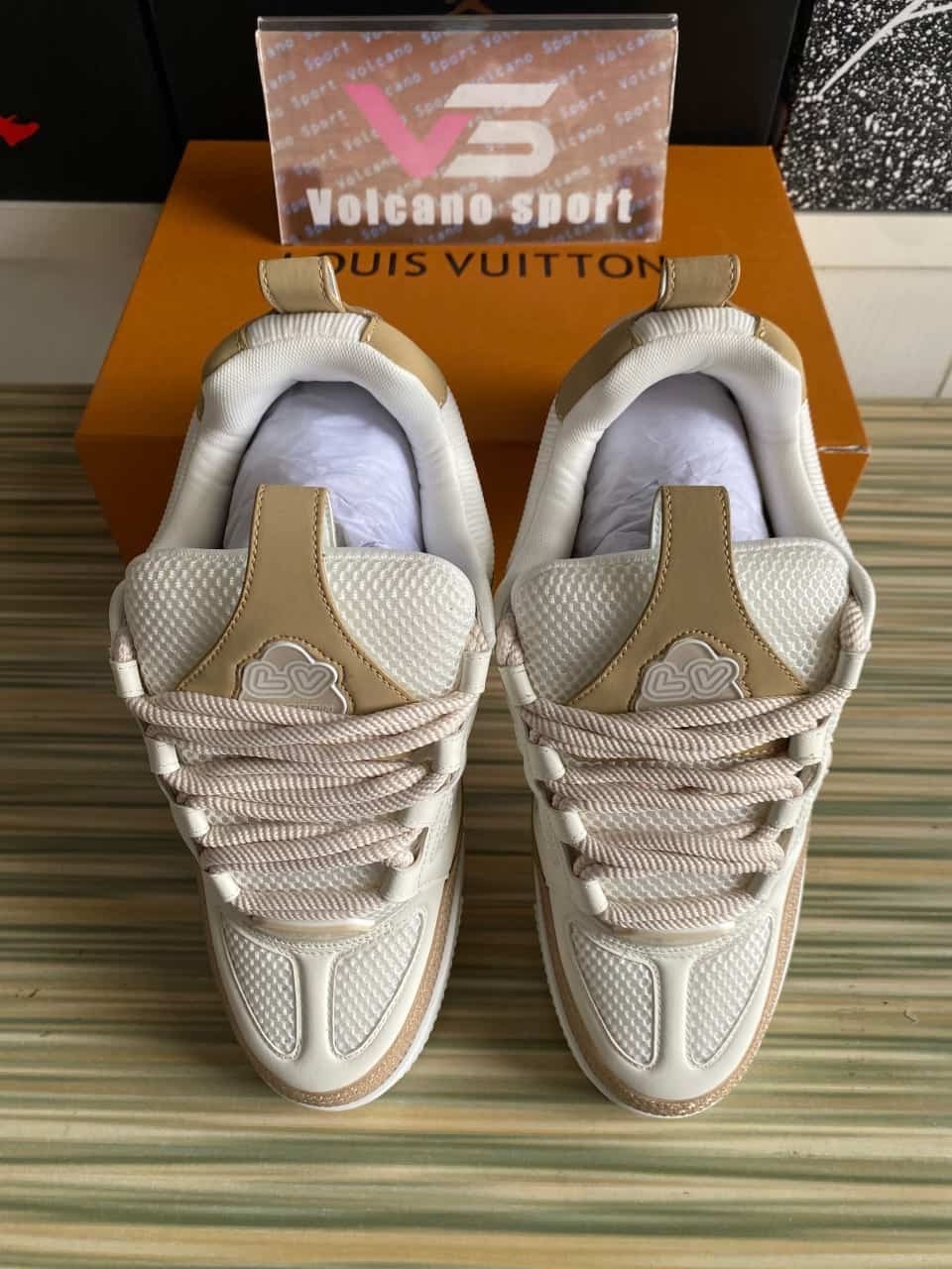 LV Skate Sneaker Beige White 1AARQH