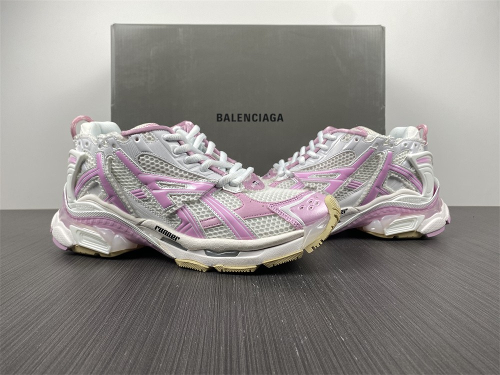 Balenciaga Runner Sneakers 'White Baby Pink Mesh and Nylon'