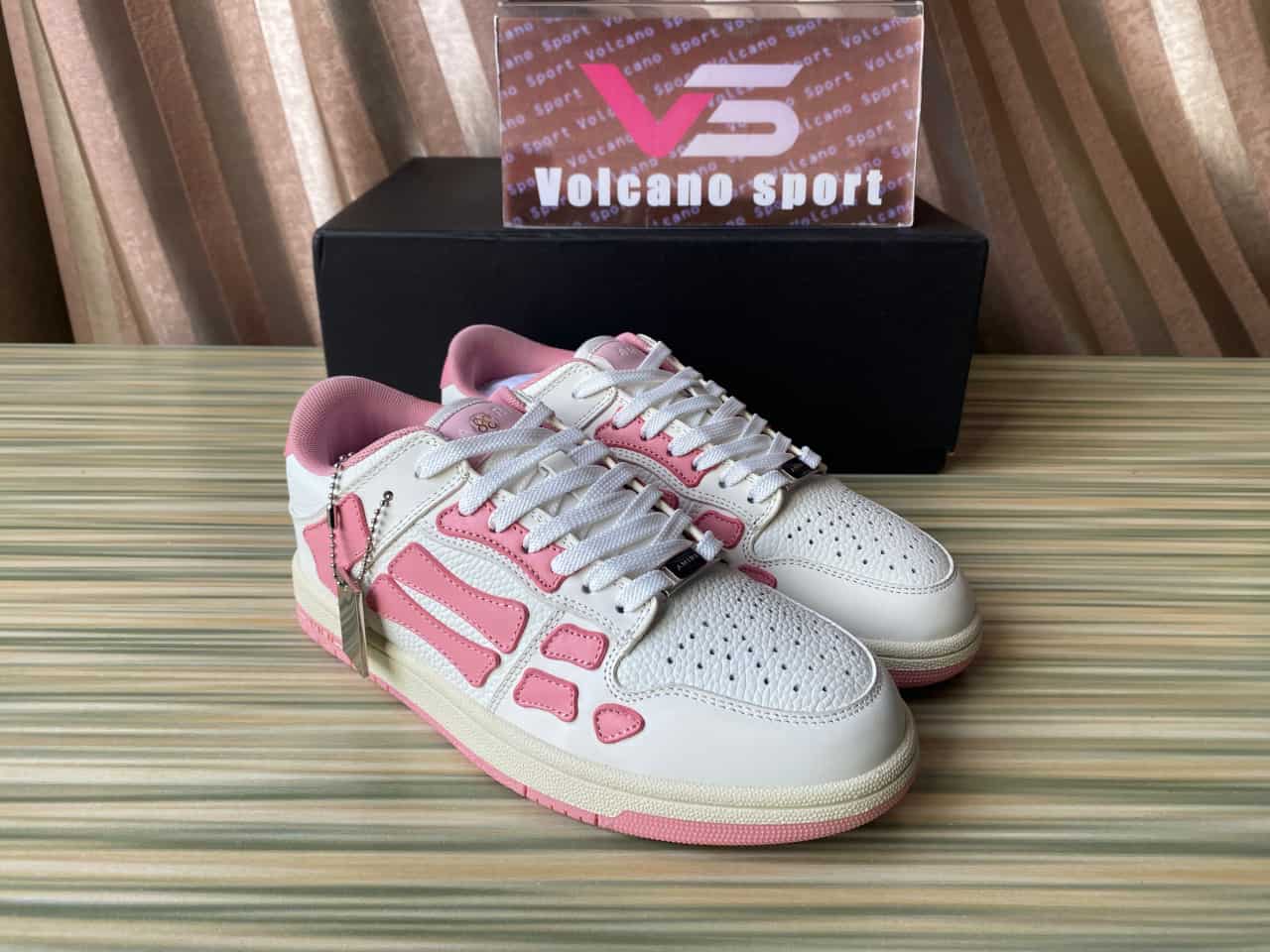 Amiri Wmns Skel Top Low 'White Pink' Sneakers