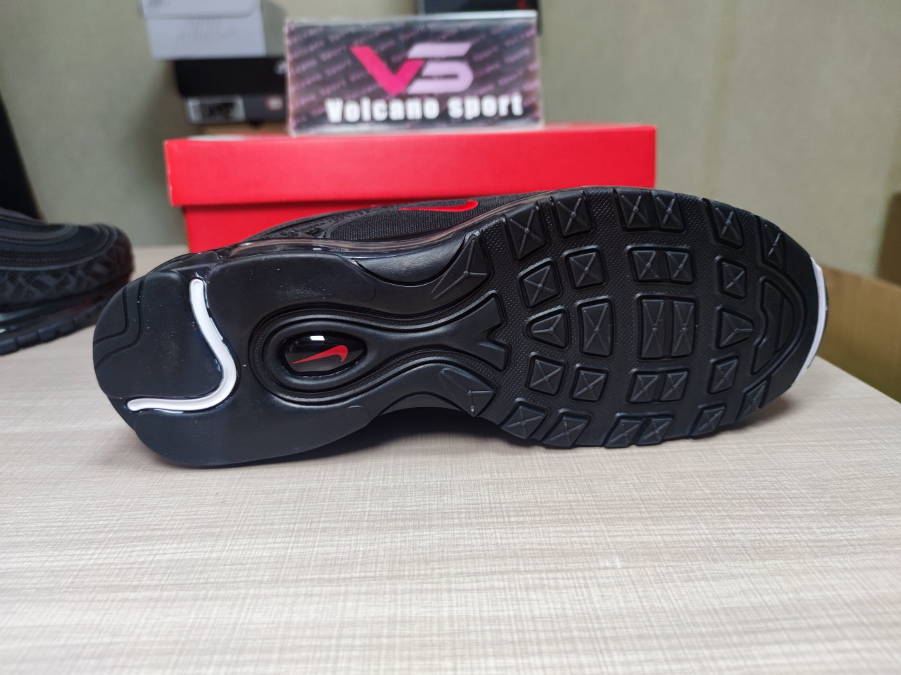 Air Max 97 All-Over Print Black Red AR4259-001