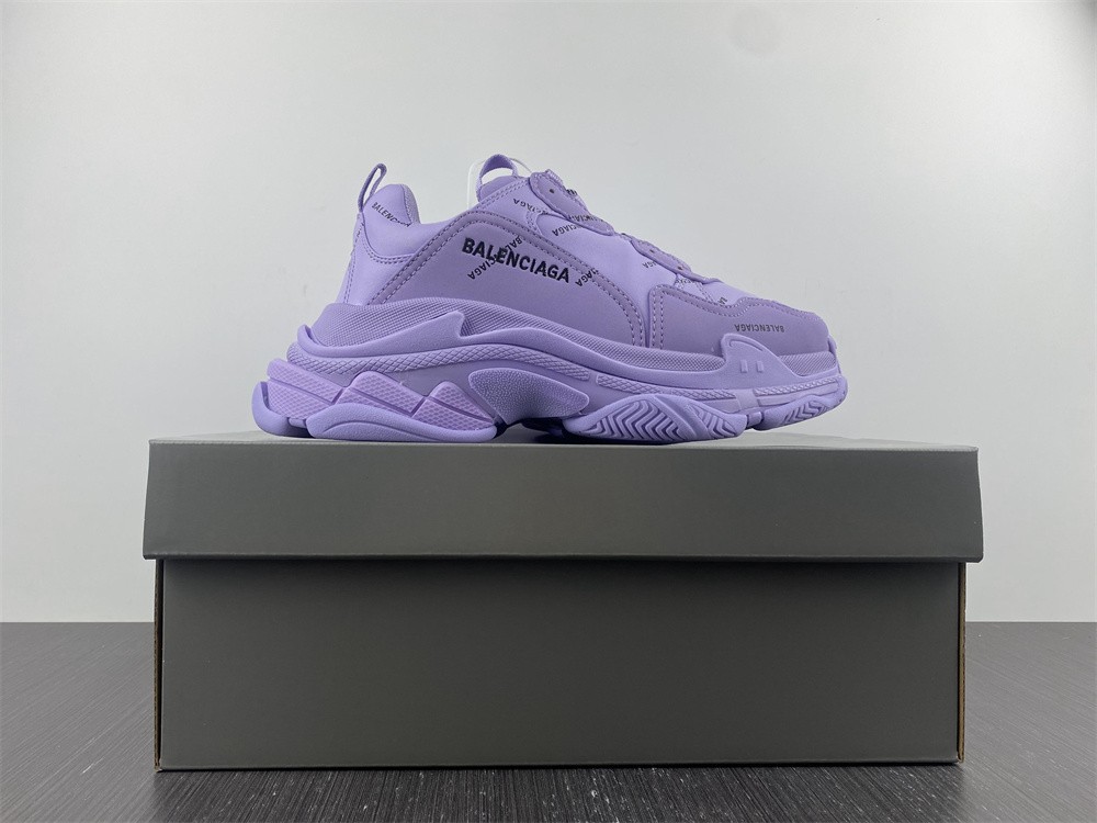 Balenciaga Wmns Triple S “Allover Logo in Light Purple”