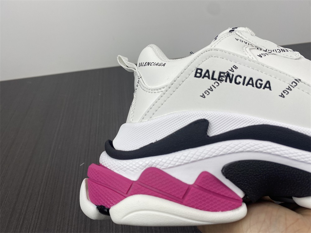 Balenciaga Triple S Letter White Rose Red