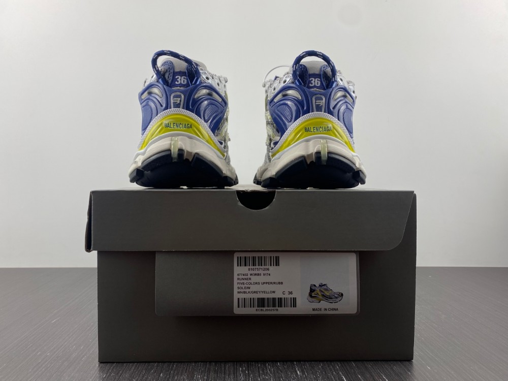 Balenciaga Runner Bai Huang Lan Fake Shoe Website-Crew Kicks