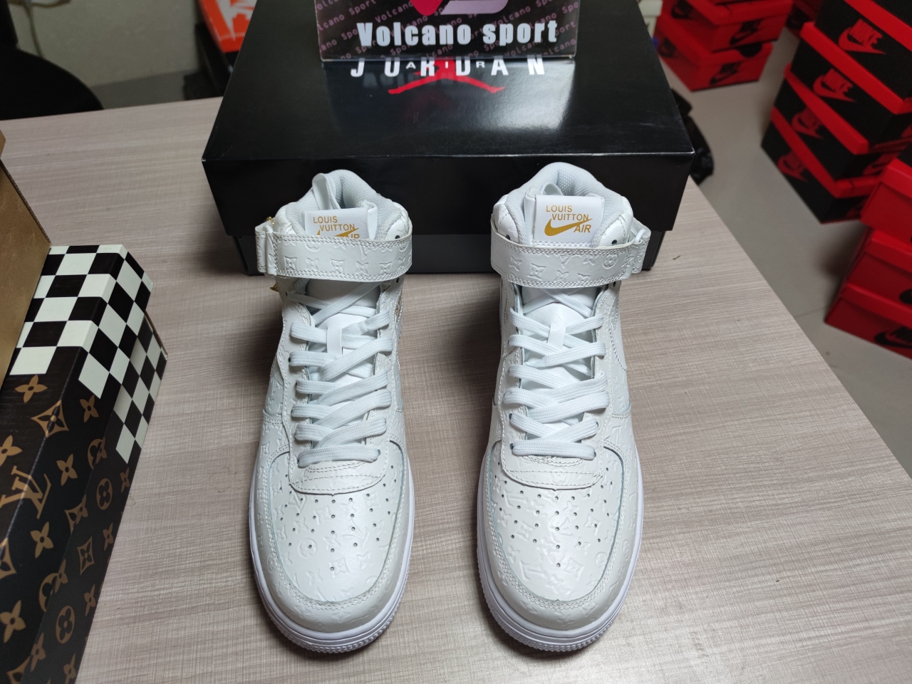 LV x Air Force 1 Mid White