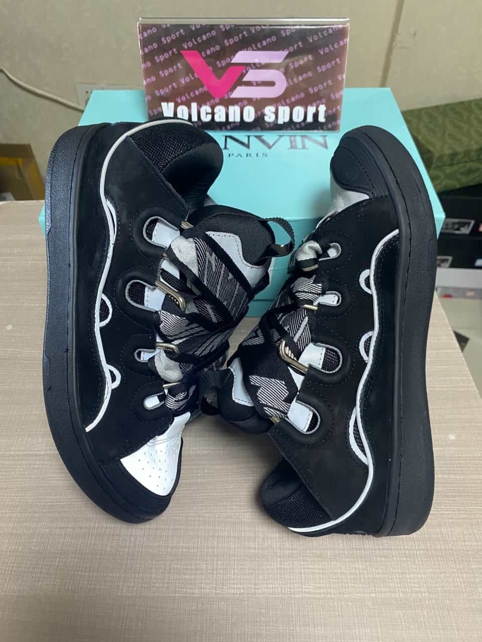 Lanvin Curb Sneaker Black Grey