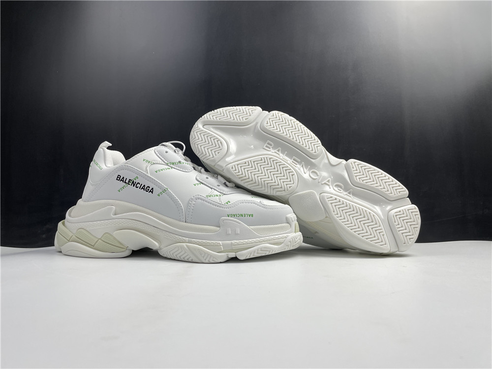 BALENCIAGA: Triple S sneakers with all over logo - White | Balenciaga sneakers 524039 W2FA1