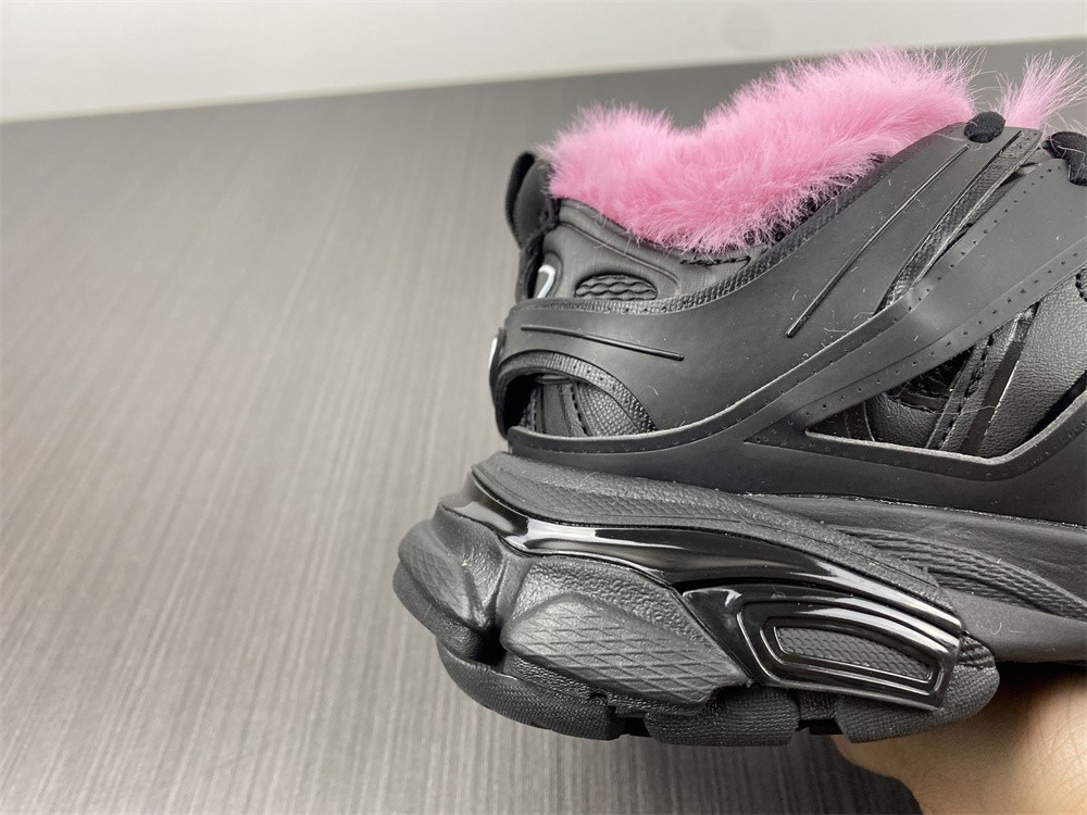Balenciaga Track Fur Black/Pink 668555 W3CQ6 1050