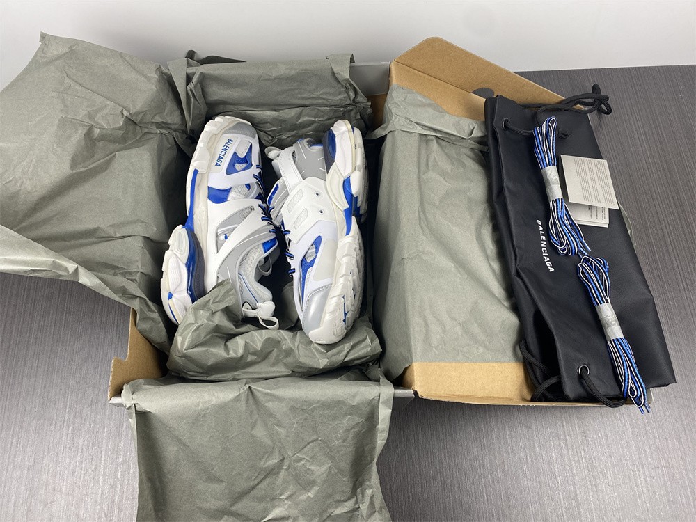 Balenciaga Track Sneaker White, Blue & Grey,