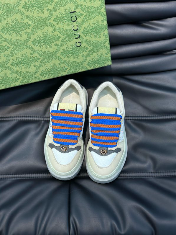 Gucci Screener GG Sneakers White Beige Grey