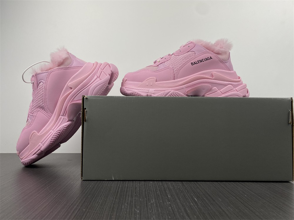 Balenciaga Triple S Fake FurPink (Women's)