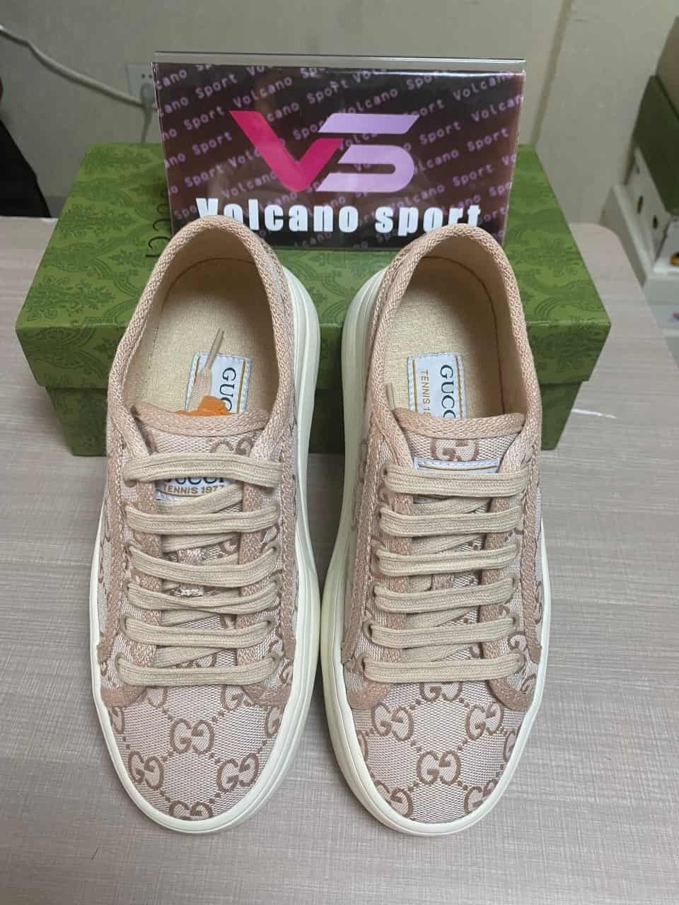 GUCCI printed platform sneakers