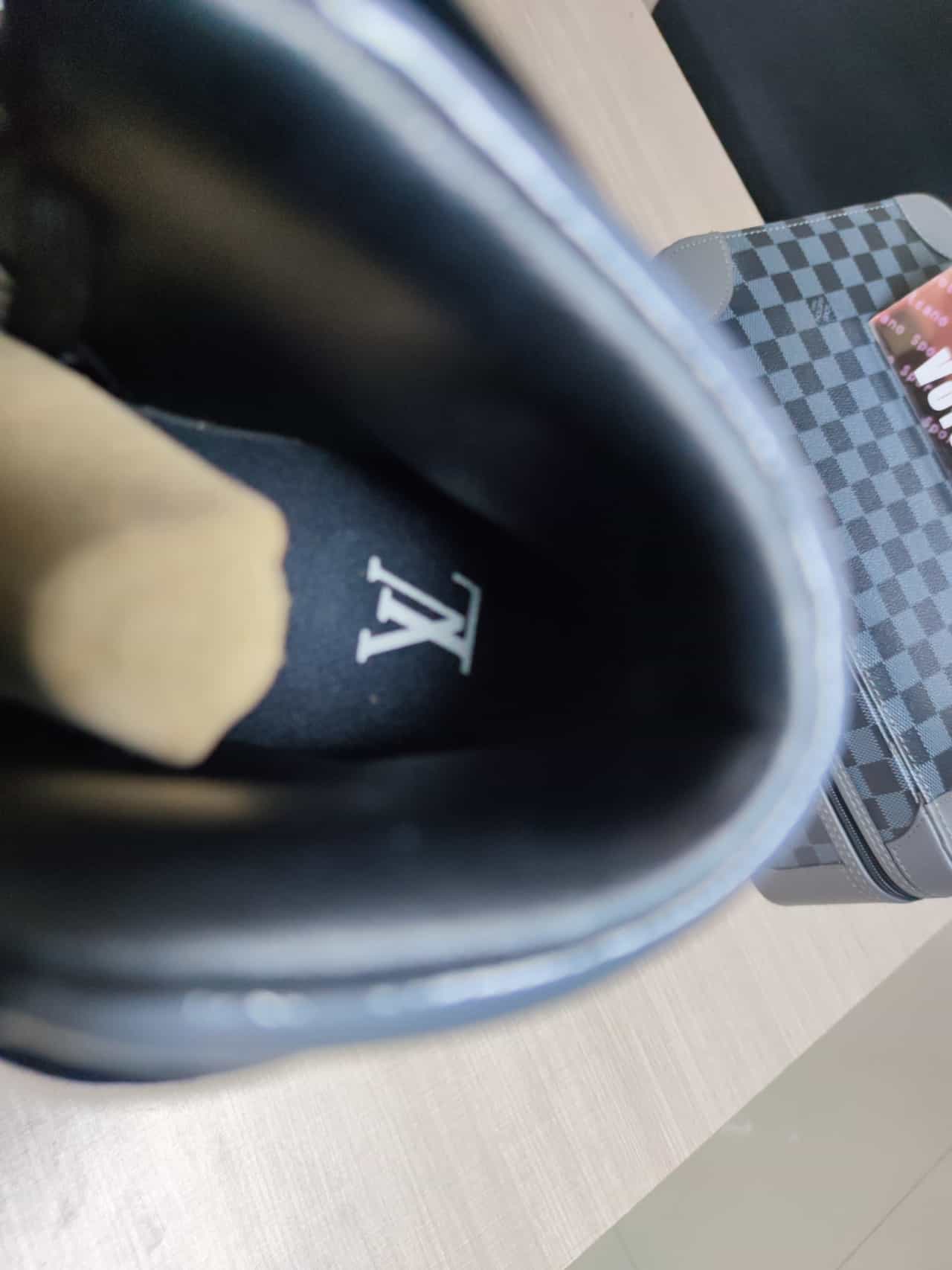 LV x Jordan 1 retro High Black and Grey