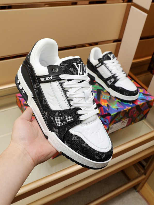 Louis Vuitton LV Trainer White Black White